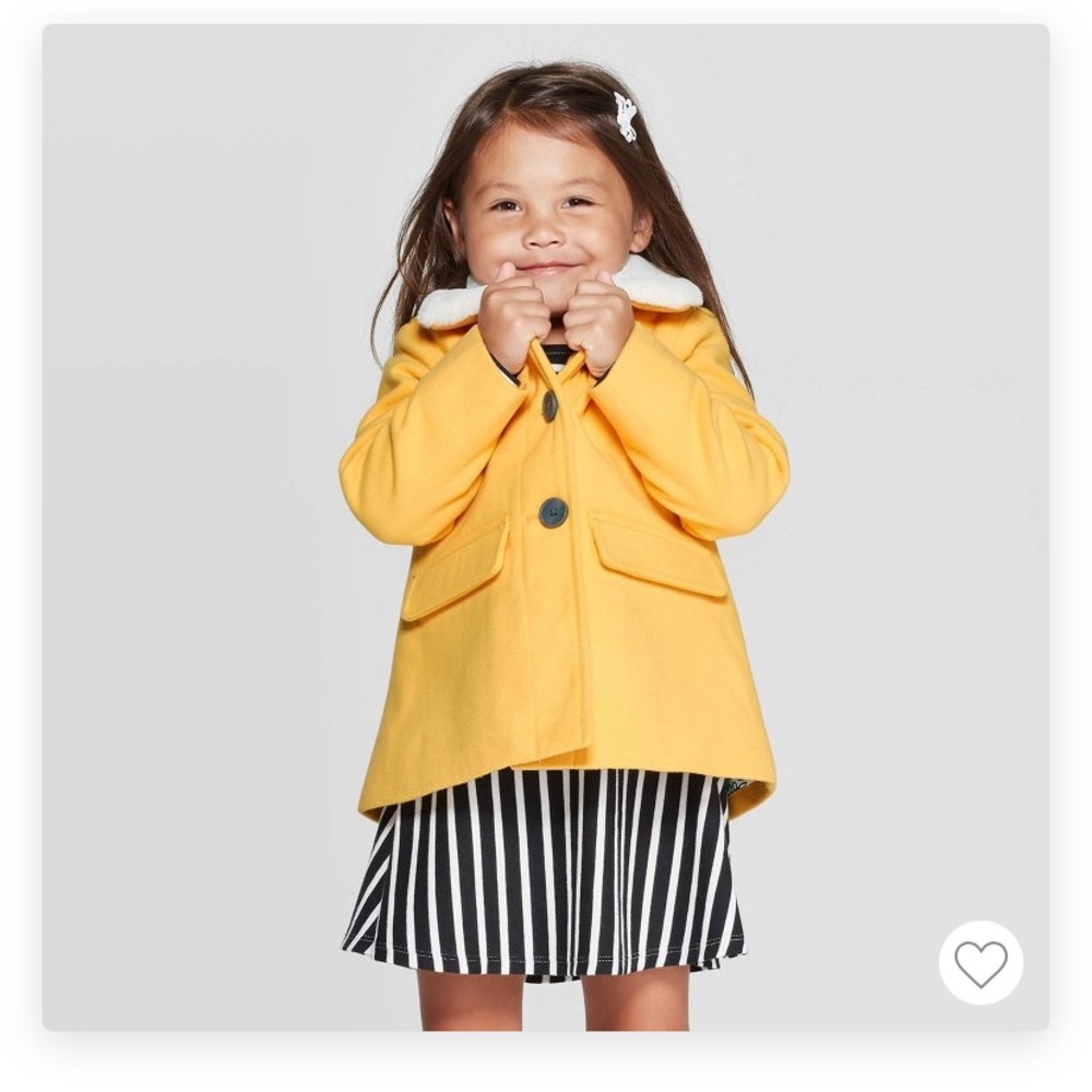 Cat and Jack yellow coat